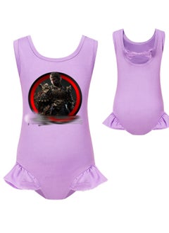 MQD Black Myth Goku Girls' One Piece Swimsuit And Cap Set 