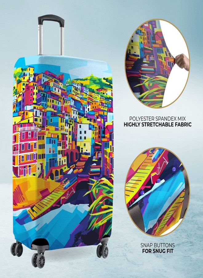 Nasher Miles Polyester 65 (24 Inch) Medium Protective Luggage Cover - Riomaggiore Design - Image 5