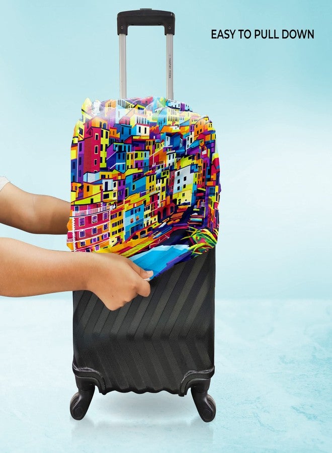 Nasher Miles Polyester 65 (24 Inch) Medium Protective Luggage Cover - Riomaggiore Design - Image 3