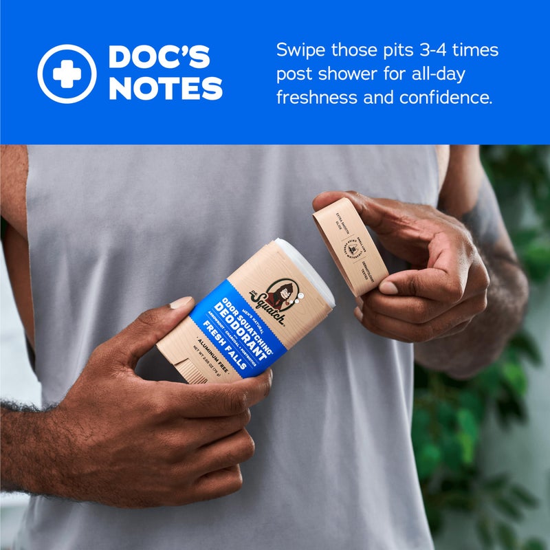 Dr. Squatch مزيل عرق طبيعي للرجال من دكتور سكواتش 3 عبوات فريش فولز - مزيل عرق للرجال خالي من الألمنيوم (2.65 أونصة، 3 عبوات) - Image 4