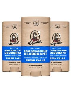 Dr. Squatch Dr. Squatch Natural Deodorant for Men 3 Pack Fresh Falls – Odor-Squatching Men's Deodorant Aluminum Free (2.65 oz, 3 Pack)  - Image 1