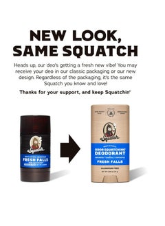 Dr. Squatch Dr. Squatch Natural Deodorant for Men 3 Pack Fresh Falls – Odor-Squatching Men's Deodorant Aluminum Free (2.65 oz, 3 Pack)  - Image 4