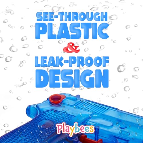 Playbees Water Blasters - 6 Inch - Assorted Colors - Soaker Squirt Summer Shooter Toys for Swimming Pool, Beach, Water Fighting Toy, Pool Party Beach Games for Boys, Girls, Adults - 12 Pack - Image 5