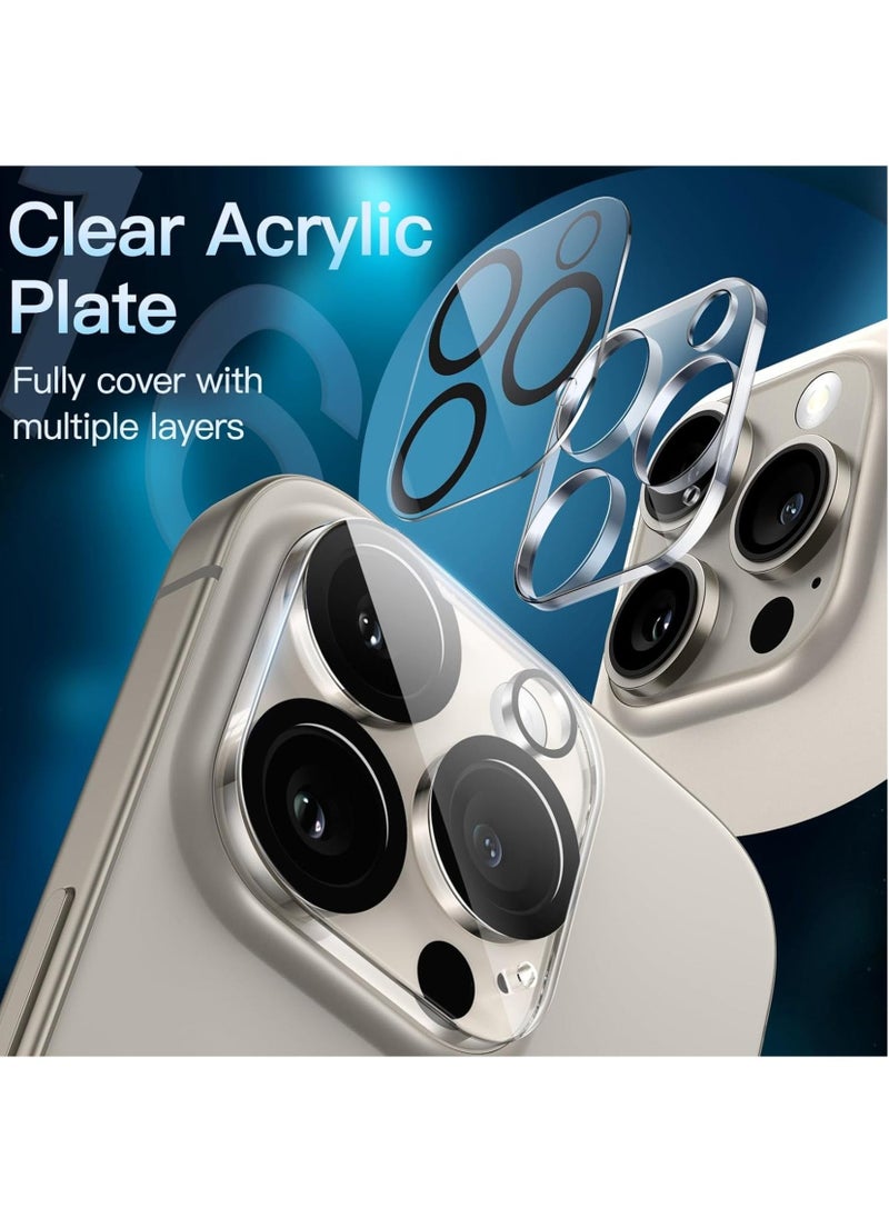 Raxoom 3-Pack Camera Lens Protector for iPhone 16 Pro (6.3-Inch) & iPhone 16 Pro Max (6.9-Inch) â€“ [9H Tempered Glass] [Anti-Scratch] [Case Friendly] [HD Clear] [Night Shot Compatible] - Image 3