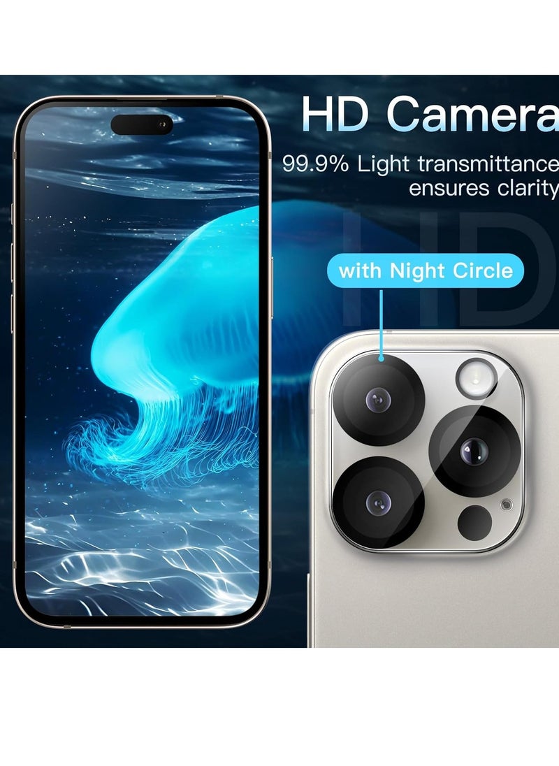 Raxoom 3-Pack Camera Lens Protector for iPhone 16 Pro (6.3-Inch) & iPhone 16 Pro Max (6.9-Inch) â€“ [9H Tempered Glass] [Anti-Scratch] [Case Friendly] [HD Clear] [Night Shot Compatible] - Image 5