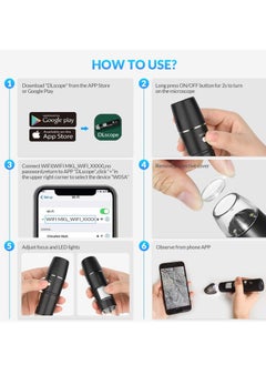 Y&D Wireless Handheld Digital Microscope, Portable 50x -1000x Magnification with 360 Rotate Stand Compatible iOS/Android iPhone, iPad for Kids Adults  - Image 5