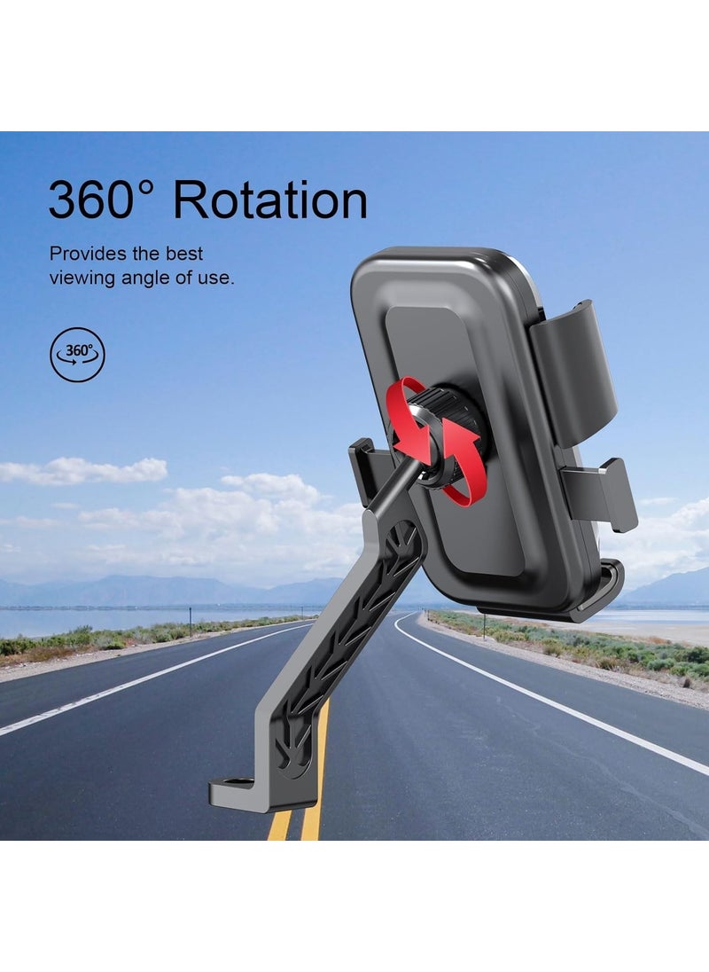Zoli Motorcycle Phone Holder with Metal Connection Device, Mirror Connection, Automatic Locking  - Image 4