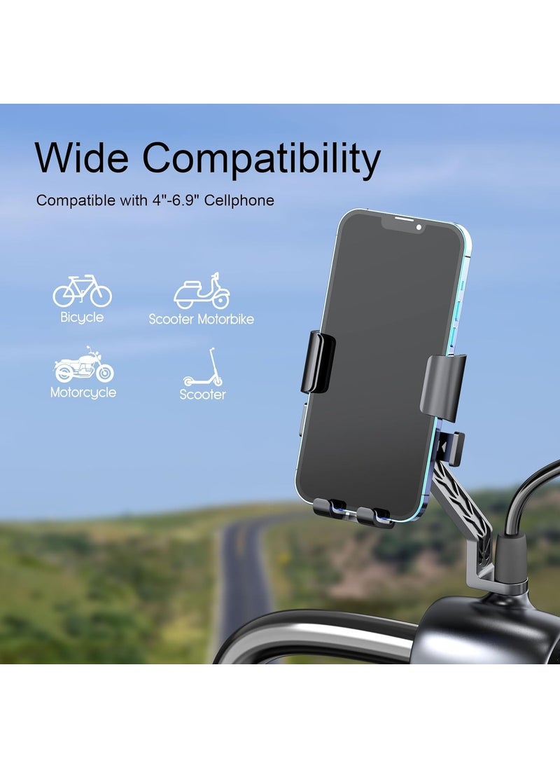 Zoli Motorcycle Phone Holder with Metal Connection Device, Mirror Connection, Automatic Locking  - Image 3