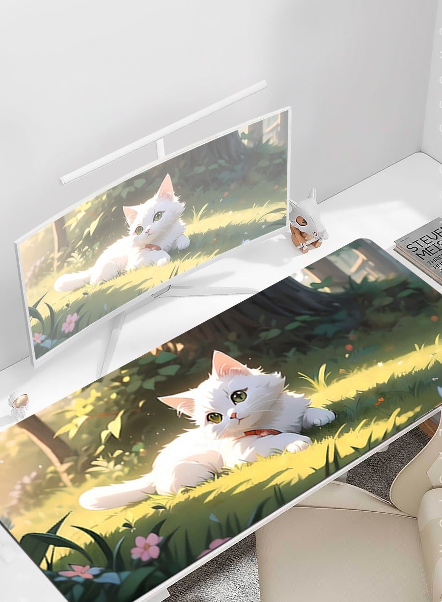 80cm*30cm Anime Mouse Pad, Gaming Mouse Pad, Large Mouse Pad, Extended Keyboard Mouse Pad, Extended Keyboard Mouse Pad with non-slip base and stitched edges