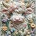 MINIWAN 500 Piece Art Jigsaw Puzzle for Adults Unique 3D Embroidery Flower Cow Cool Puzzles for Adults Challenging Adult Puzzle 20x20 Inch - Image 2