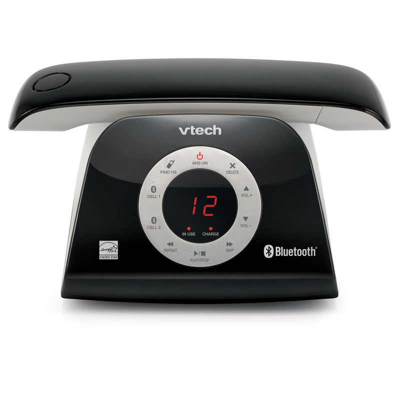 VTech VS122 DECT 6.0 Retro Design Cordless Phone with Answering System, Smart Call Blocker and Bluetooth Connect to Cell Full-Duplex Speakerphone Landline Phone for Home Office - Image 1