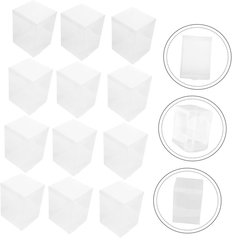 TOVINANNA 15 قطعة صناديق حلوى شفافة لتغليف الشوكولاتة والبسكويت والحلويات - Image 4