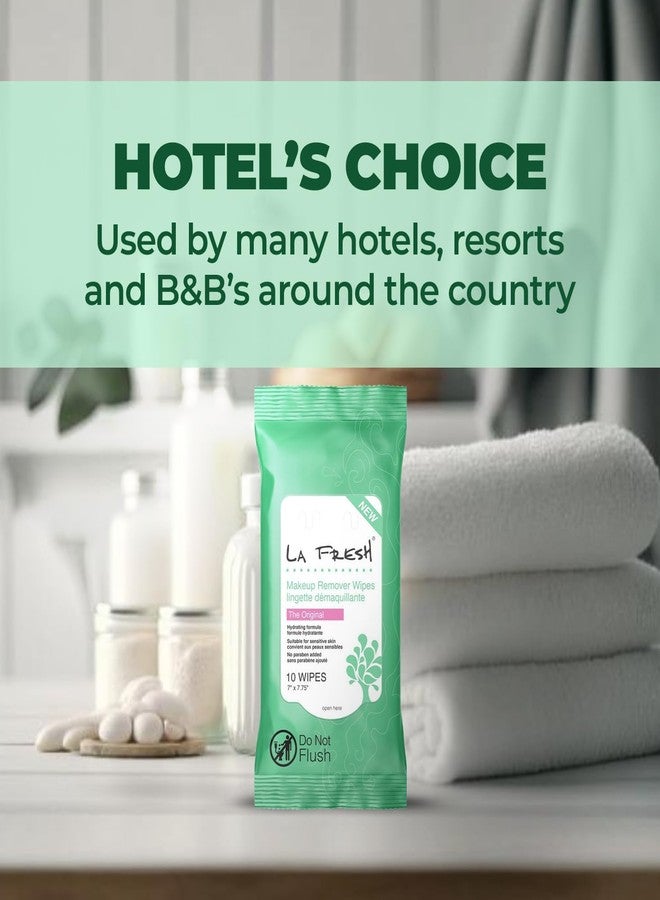 لا فريش مناديل إزالة المكياج من إل إيه فريش مع فيتامين هـ - للوجه والعينين والشفاه - عبوة أساسية للسفر من مناديل الوجه، تحتوي على 3 أكياس، كل كيس يحتوي على 10 مناديل (30 منديلًا) - Image 5