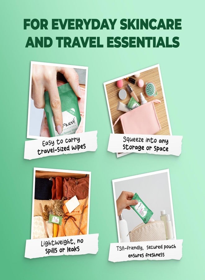 لا فريش مناديل إزالة المكياج من إل إيه فريش مع فيتامين هـ - للوجه والعينين والشفاه - عبوة أساسية للسفر من مناديل الوجه، تحتوي على 3 أكياس، كل كيس يحتوي على 10 مناديل (30 منديلًا) - Image 3