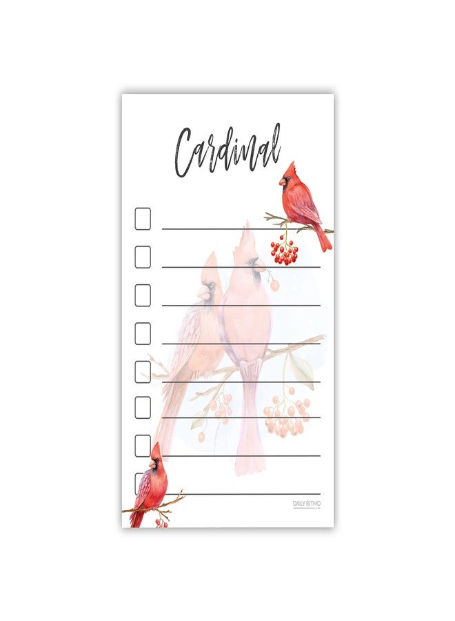 DAILY RITMO Red Cardinal Sticky Notes to Do List | Cardinal Themed Gift for Women | Bird Watcher Lover Birthday Cardinals Gifts | Notepad 4x6 50 Pages Made in USA - Image 1