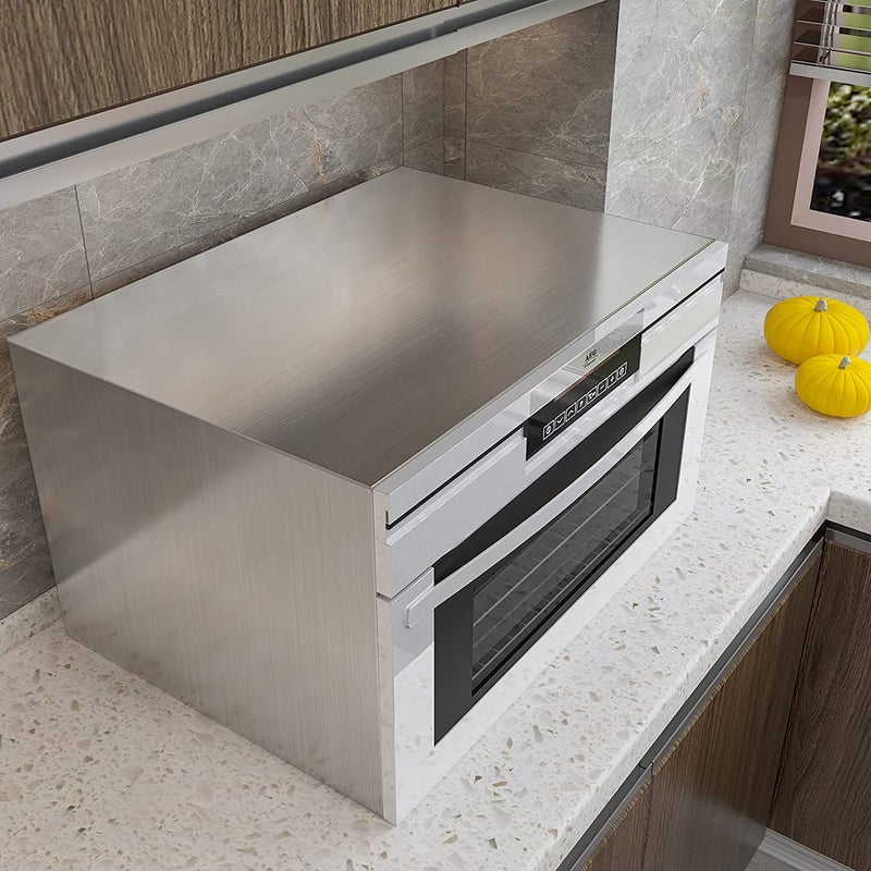 SUPERFAB Silver Aluminum Foil Contact Paper Peel and Stick Waterproof Oil Proof Stainless Steel Wallpaper for Kitchen Stove Backsplash Renovation Fridge Dishwasher Decor (60cm X 558.8cm) - Image 5