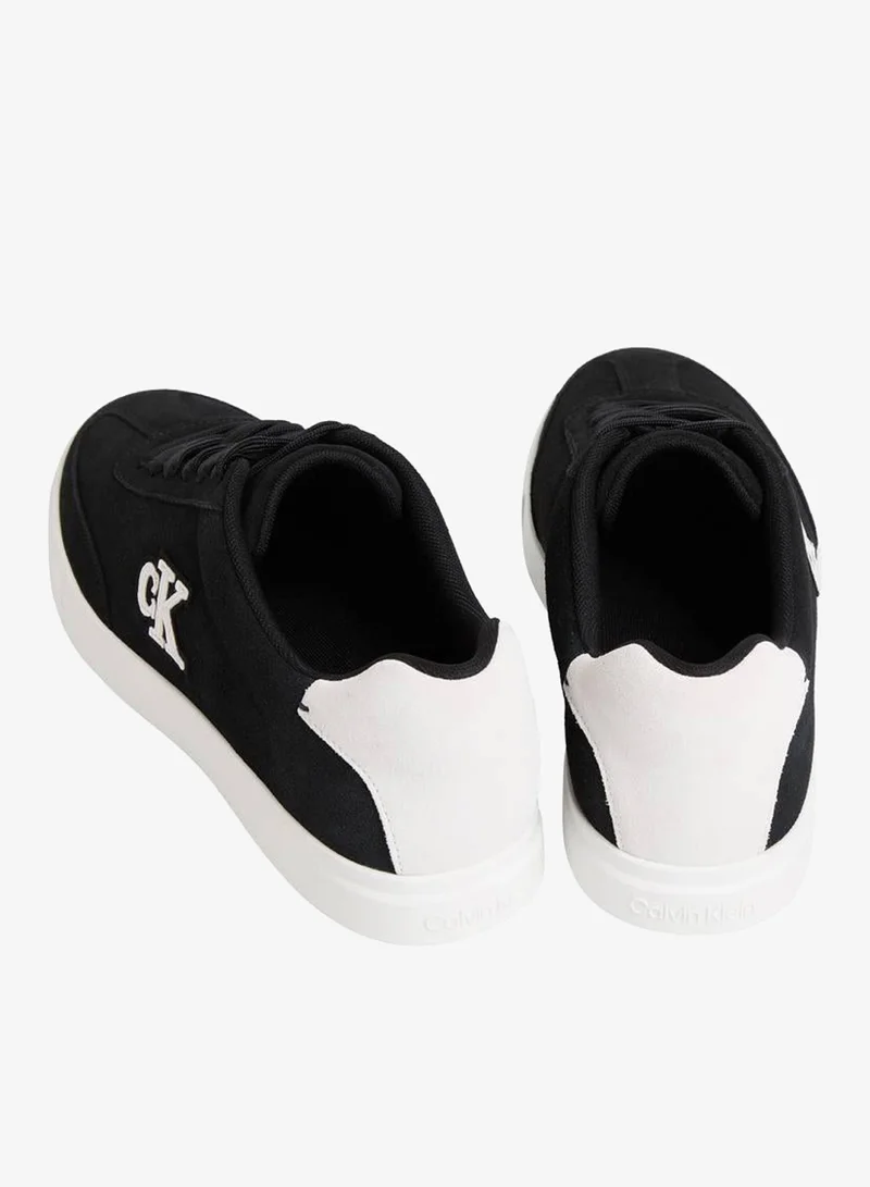 CALVIN KLEIN Black/Bright White Suede Low Profile Trainers for Men | Best Price UAE