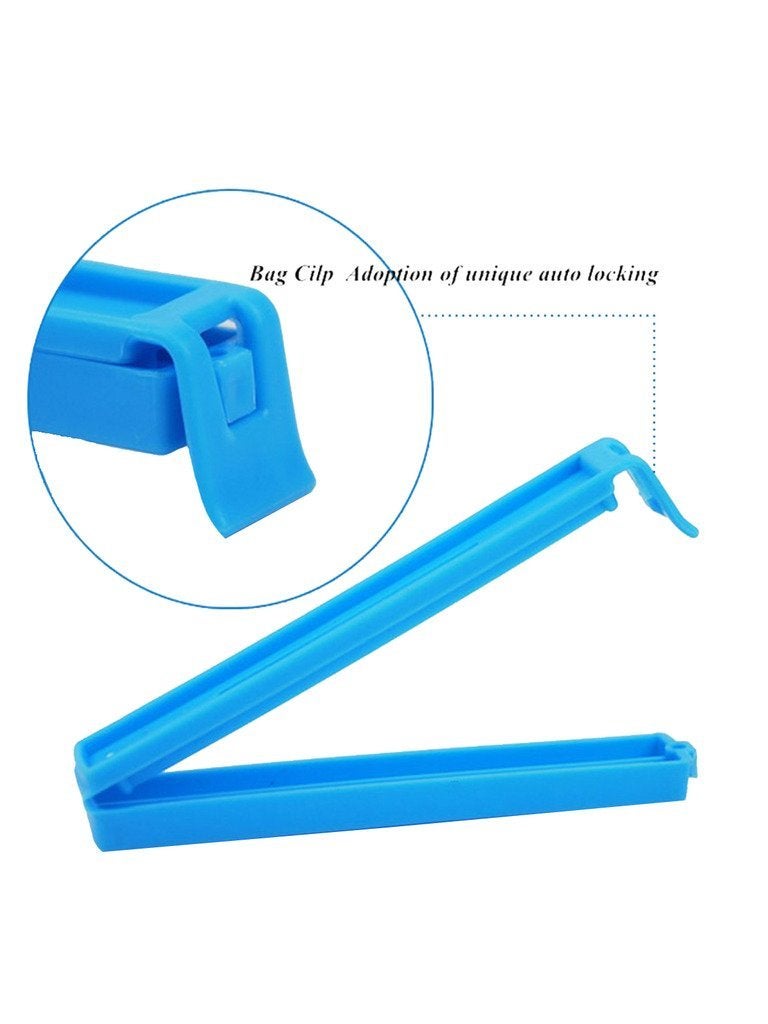 InddusHome 24Pc 4 Size BPA Free Plastic Food Snack Bag Pouch Clip Sealer for Keeping Food Fresh for Home Kitchen Camping Multi Color - Image 3