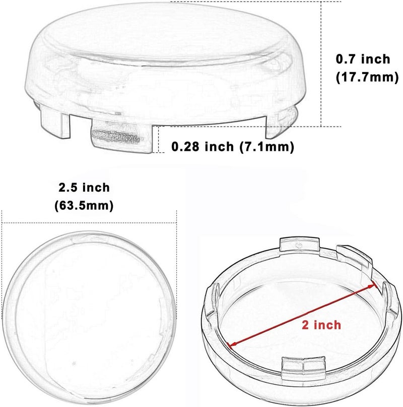 MOTLTECH Turn Signal Lights Lens Cover Compatible with Harley Dyna Fatboy Softail Road Glide, Amber 2pcs - Image 2