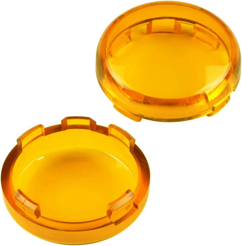MOTLTECH Turn Signal Lights Lens Cover Compatible with Harley Dyna Fatboy Softail Road Glide, Amber 2pcs - Image 3