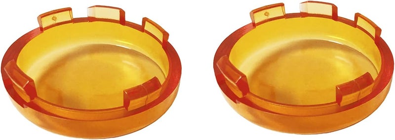 MOTLTECH Turn Signal Lights Lens Cover Compatible with Harley Dyna Fatboy Softail Road Glide, Amber 2pcs - Image 5