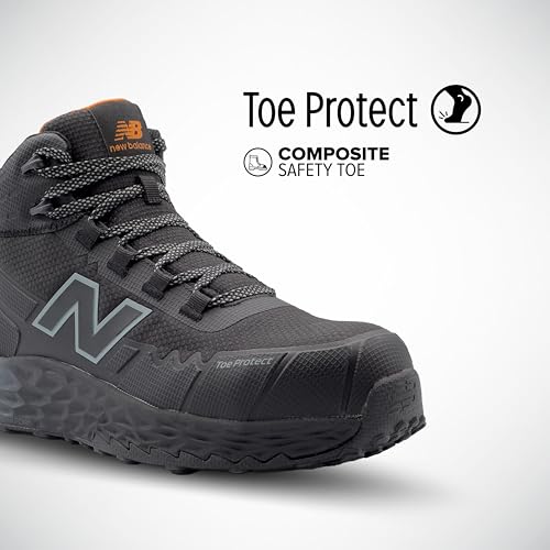 New Balance Fresh Foam Cremorne Composite Toe Safety Shoes for Women - Non Slip, Electrical Hazard - Wide, Black, Low Rise - Image 2