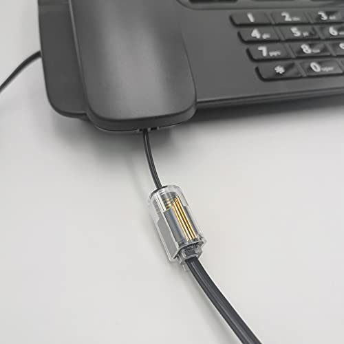 NECABLES 2+2Pack No Tangle Phone Cord for Landline 2pcs Telephone Handset Cord and 2pcs Detangler for Desk Phone Black - Image 5
