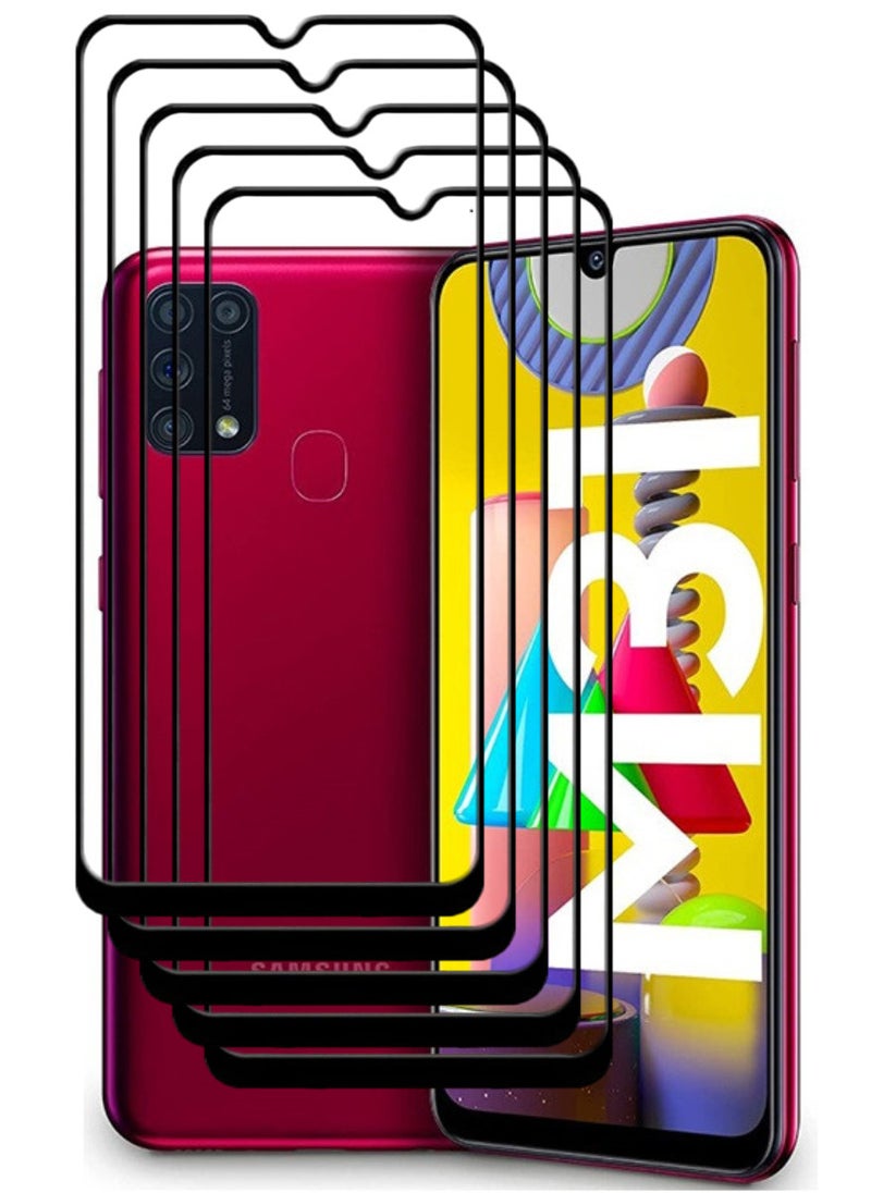 ACLIX 5 Pieces Antistatic ESD Dustproof Premium Quality High Definition Tempered Glass Screen Protector Designed For Samsung Galaxy M31 - Image 1