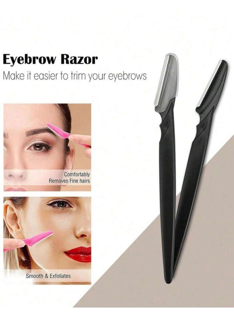 16-piece eyebrow razor set for women for facial and body hair (black, yellow, pink, blue) - Image 3