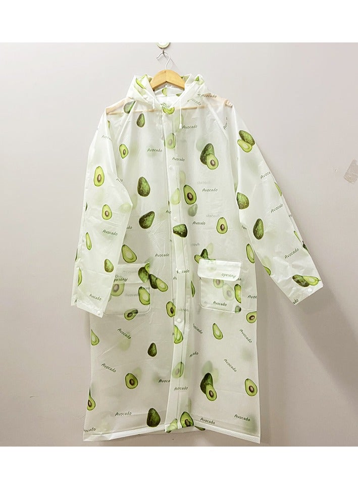 EBMINI Printed Raincoat Thickened Cycling Travel Fashion Raincoat  - Image 1