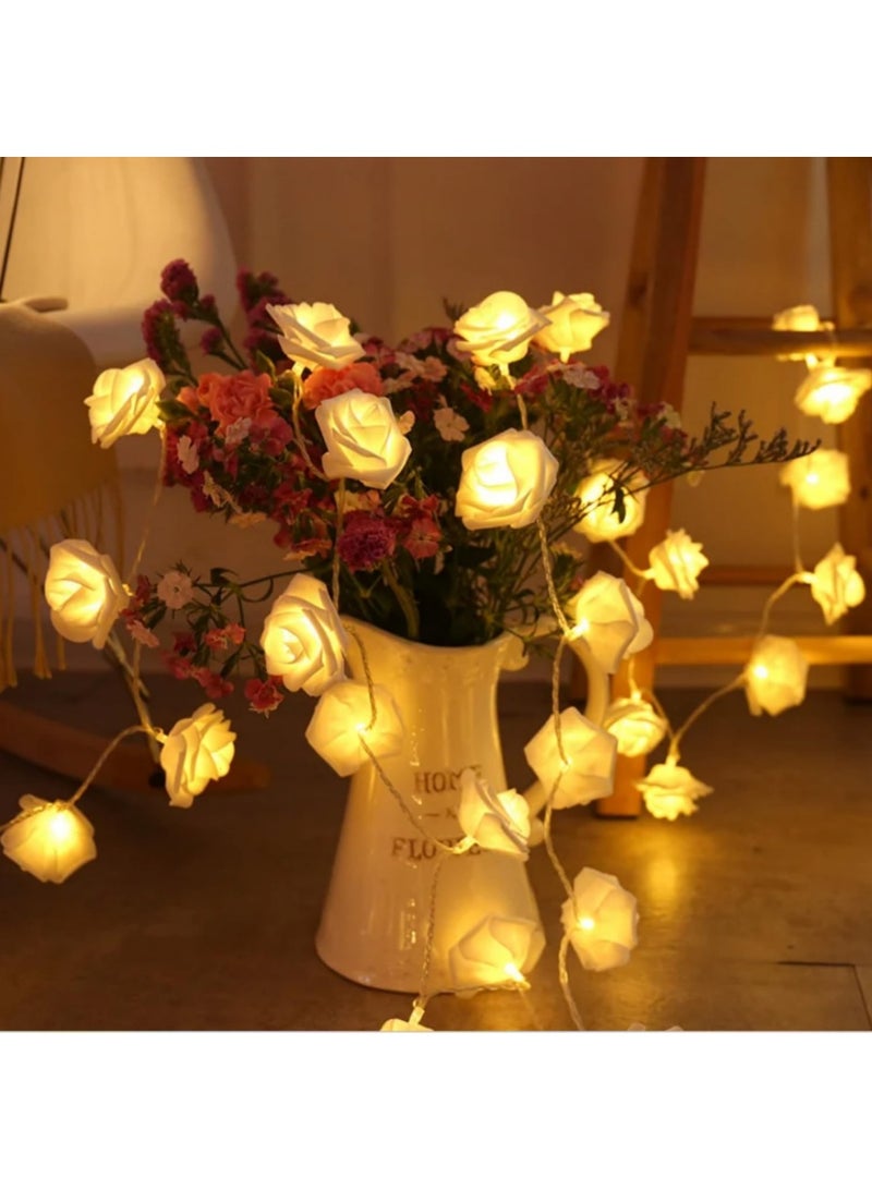 20LED الورد سلسلة الأضواء، 3 متر الورد الجني سلسلة الأضواء بطارية تعمل، دافئة الأبيض، لعيد الهالوين عيد الشكر عيد الحب المنزل في الهواء الطلق في الداخل، ديكورات الزفاف - Image 4