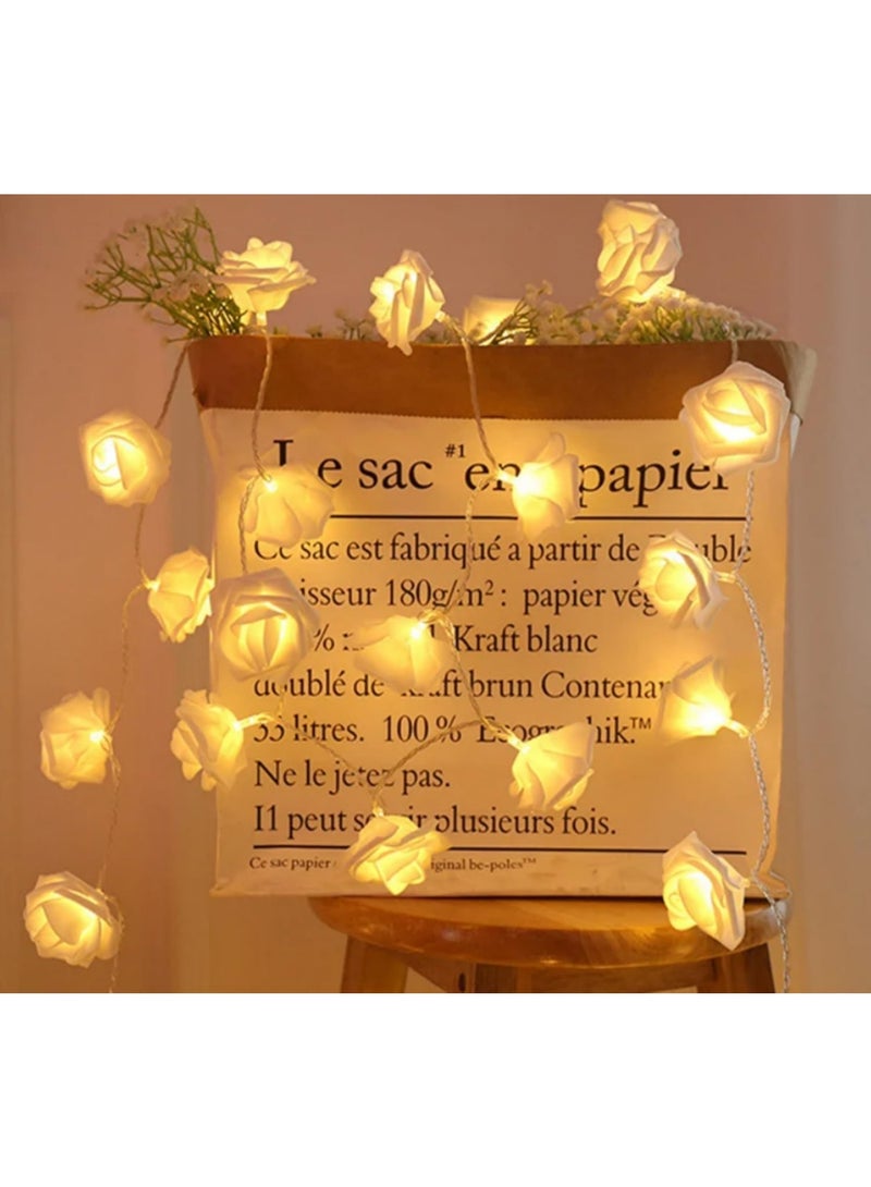 20LED الورد سلسلة الأضواء، 3 متر الورد الجني سلسلة الأضواء بطارية تعمل، دافئة الأبيض، لعيد الهالوين عيد الشكر عيد الحب المنزل في الهواء الطلق في الداخل، ديكورات الزفاف - Image 3