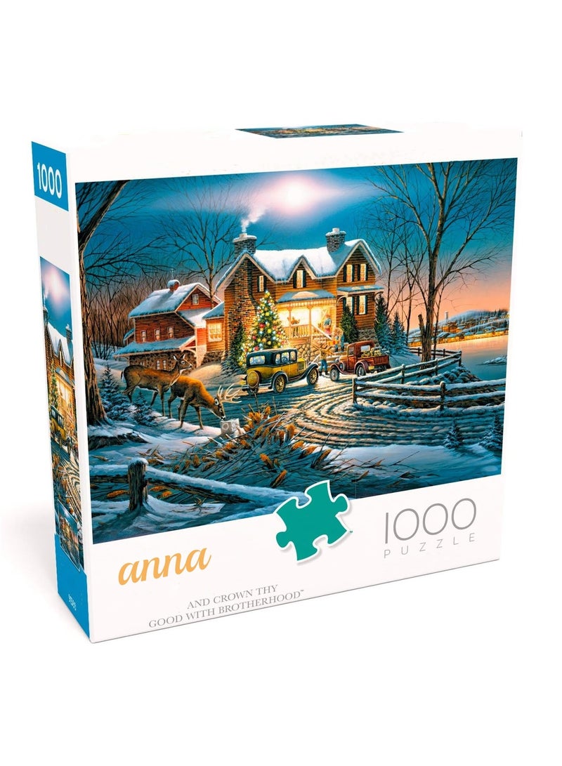 Anna 1000 Snowy Night Scenery Puzzles - Image 4