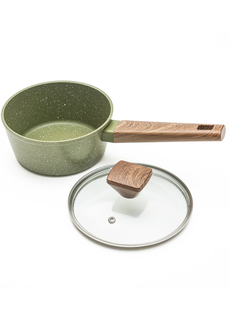 BERGNER ACADIA FORGED ALUMINUM  7PCS COOKWARE SET WITH  INDUCTION BOTTOM, GREEN COLOR, BG56249GR  - Image 4