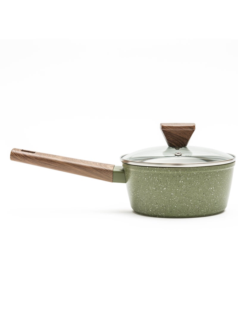 BERGNER ACADIA FORGED ALUMINUM  7PCS COOKWARE SET WITH  INDUCTION BOTTOM, GREEN COLOR, BG56249GR  - Image 5