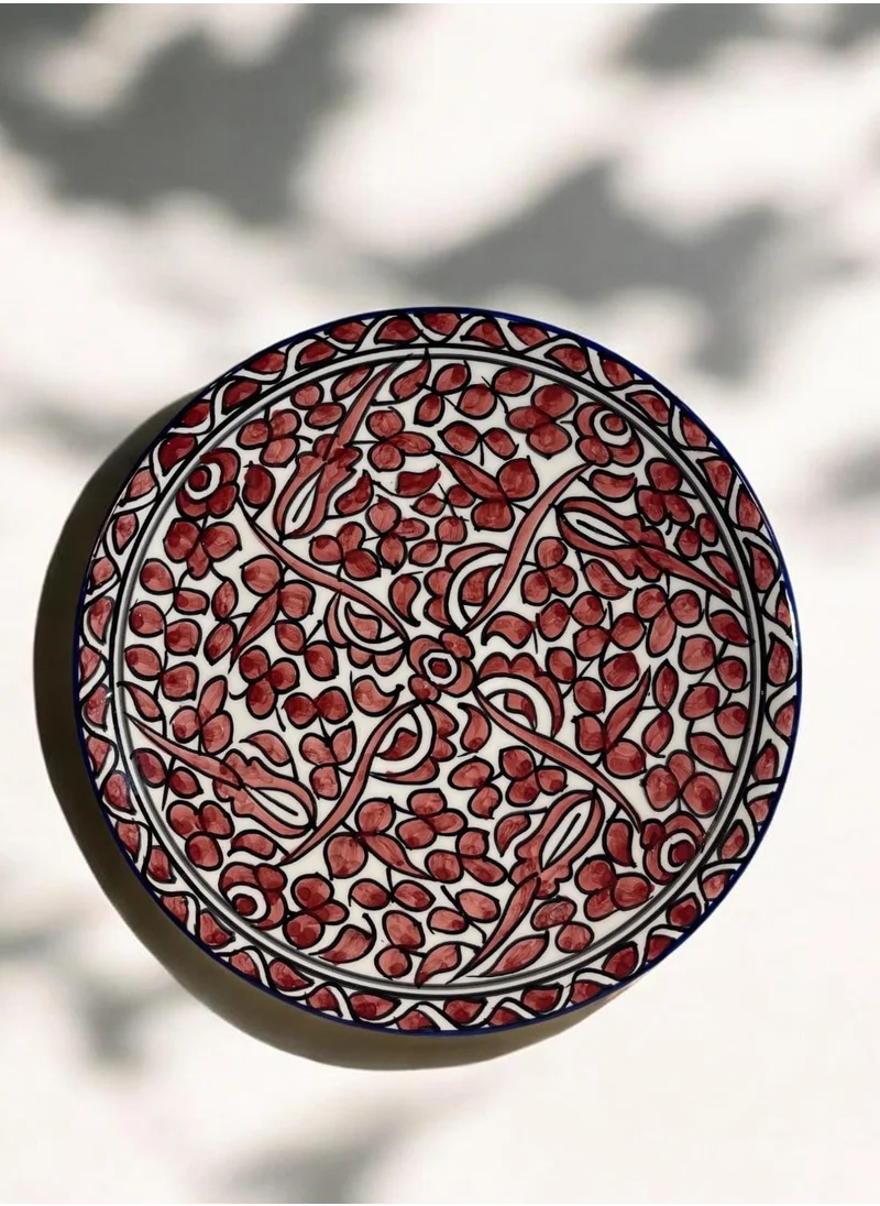 تادارت Flower Ceramic Plate size 24cm