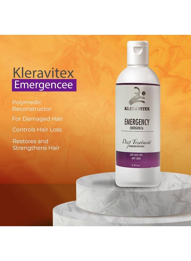 Kleravitex Emergencee Treatment For Hair - Polymedic Reconstructor - Perfect For Damaged and Colored Hair - Emergencia Capilar Tratamiento Reconstructor 16 oz. - Image 3