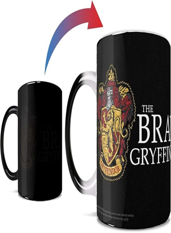Morphing Mugs Harry Potter - Gryffindor - Hogwarts Robe Design - One 11 oz Color Changing Heat Sensitive Ceramic Mug – Image Revealed When HOT Liquid Is Added!