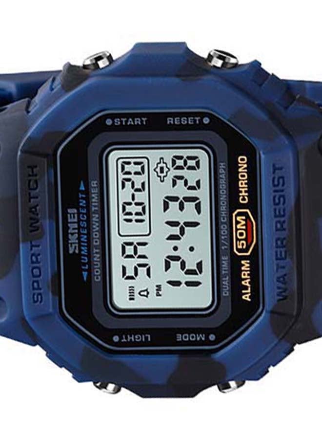 ساعة رياضية رقمية بتصميم عسكري مقاومة للماء طراز 1628 للرجال - Image 5