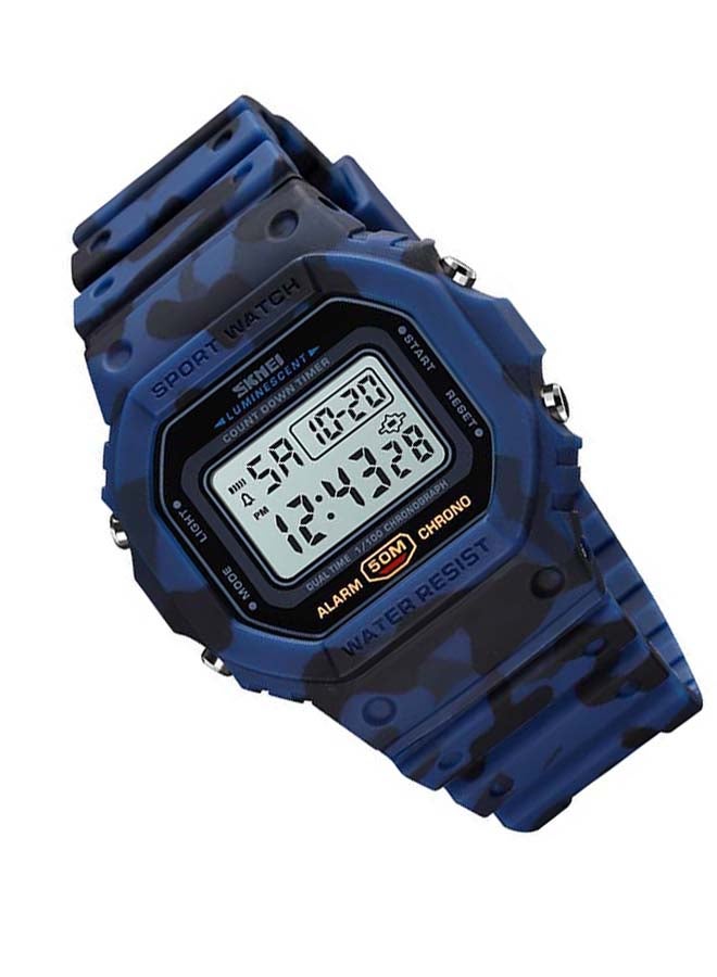 ساعة رياضية رقمية بتصميم عسكري مقاومة للماء طراز 1628 للرجال - Image 4