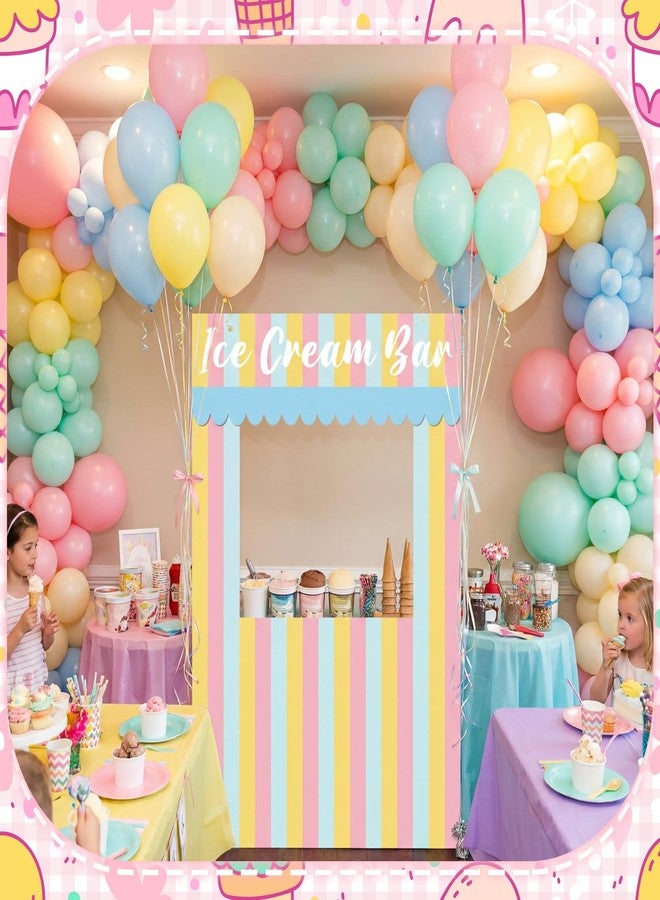 Colingmill 4ft Ice Cream Bar Birthday Decorations Cute Dessert Party Cardboard Cutouts Birthday Background Decor for Ice Lolly Candy Summer Baby Shower Wedding Party Supplies Decor - Image 5