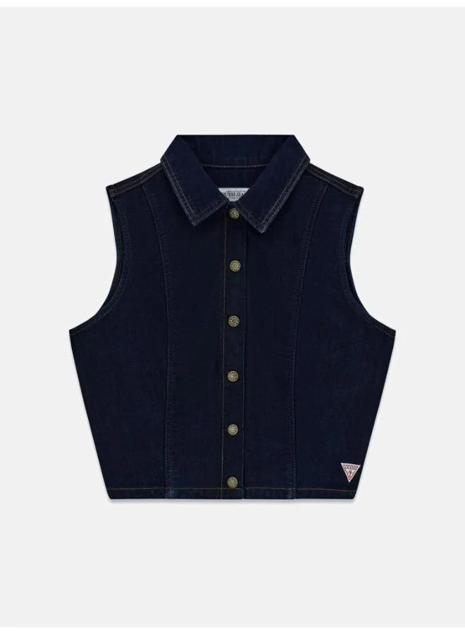Guess Jeans  Button Detailed Denim Jacket for Women | Best Price UAE