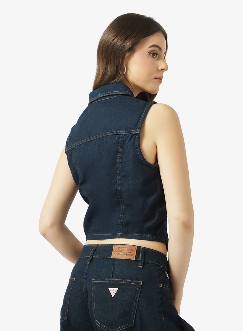 Guess  Button Detailed Denim Jacket for Women | Best Price UAE