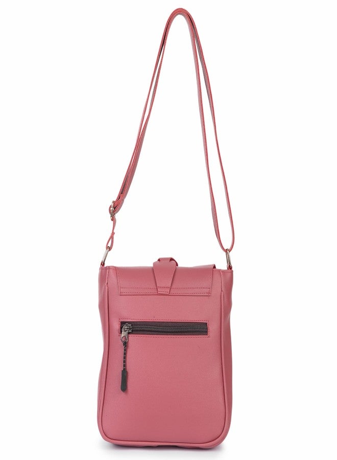 Peafowl Women Sling Bag With Adjustable strap | handbag | purse |Side Sling bag Regular Size (Pink) - Image 5
