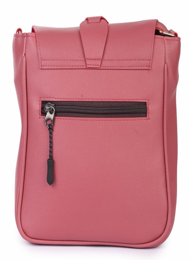 Peafowl Women Sling Bag With Adjustable strap | handbag | purse |Side Sling bag Regular Size (Pink) - Image 3