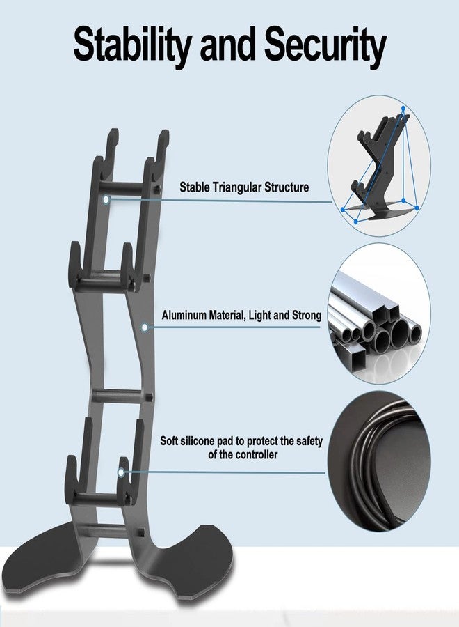 DOYO حامل وحدة التحكم وسماعة الرأس DOYO، حامل وحدة التحكم للأكس بوكس 1، PS4، PS5، أكس بوكس سيريس X/S، سويتش، PC، سماعة الرأس، حامل سماعة رأس معدني من الألمنيوم، منظم عالمي لملحقات الألعاب - Image 4