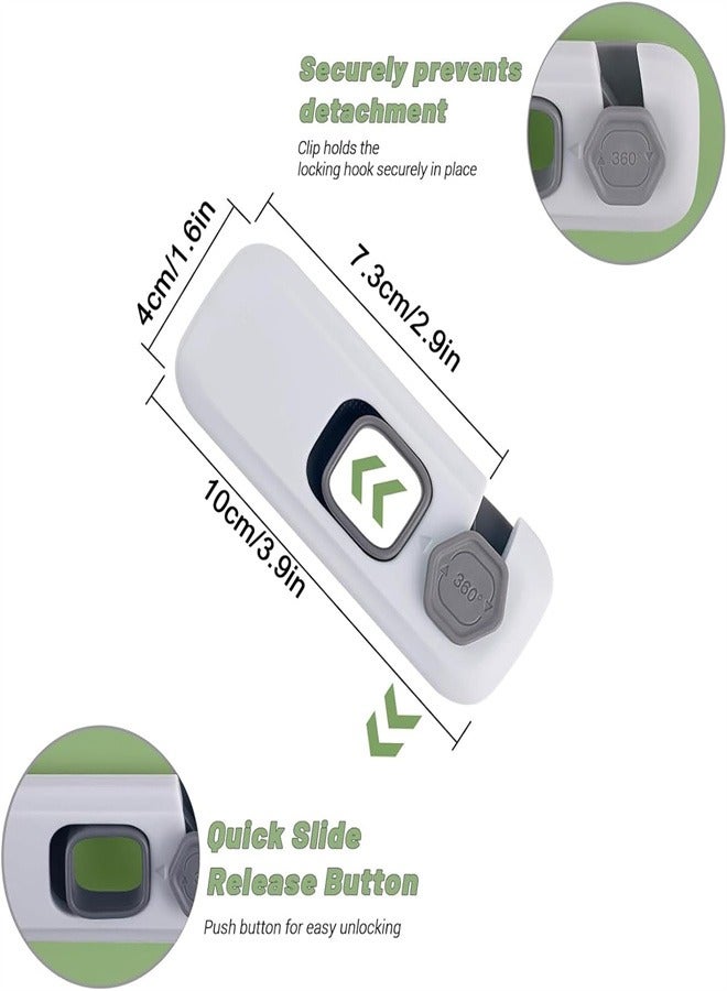 Kids Security Refrigerator Locks, 4Pcs Protective Self Adhesive Latches.Pinch Proof Lock for Toddlers and Children.Ideal for Refrigerators Cabinets Drawers Wardrobes and Freezers - Image 2