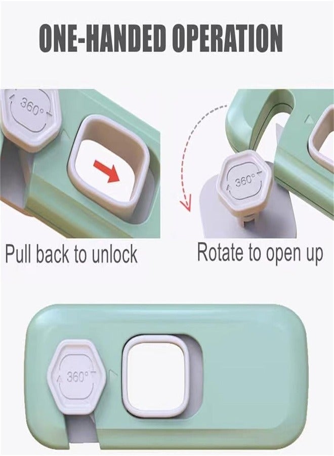 Kids Security Refrigerator Locks, 4Pcs Protective Self Adhesive Latches.Pinch Proof Lock for Toddlers and Children.Ideal for Refrigerators Cabinets Drawers Wardrobes and Freezers - Image 4