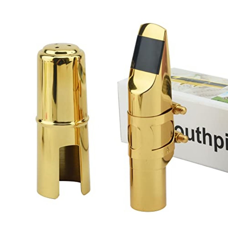 Alto Saxophone Mouthpiece with Cap and Ligature, Brass Metal Eb Alto Sax Mouthpieces 6C 8C for Saxophone Musician Professionals Beginners Concert Band SIZE - Image 4