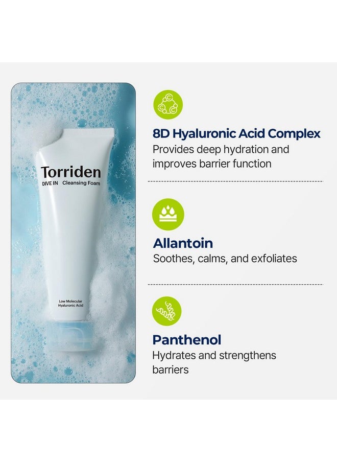 Torriden - Torriden DIVE IN Cleansing Foam Face Wash 150ml (5.07 fl.oz.) | Hydrating Daily Facial Cleanser for All and Sensitive Skin | Hyaluronic Acid, Panthenol, Allantoin - Image 1